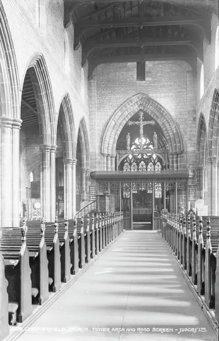 Framed Print : Interior of Chesterfield Church Framed Print : Interior of Chesterfield Church