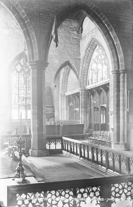 Framed Print : Interior of Chesterfield Church - Transcept Arches Framed Print : Interior of Chesterfield Church - Transcept Arches