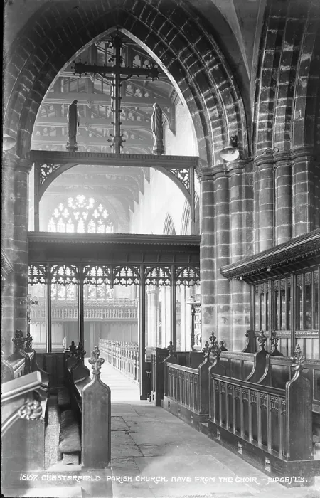 Framed Print : Interior of Chesterfield Parish Church Framed Print : Interior of Chesterfield Parish Church