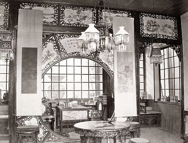 Interior of a Chinese office or study, c. 1890 s