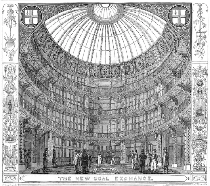 Framed Print : Interior of the Coal Exchange, London, 1849 Framed Print : Interior of the Coal Exchange, London, 1849