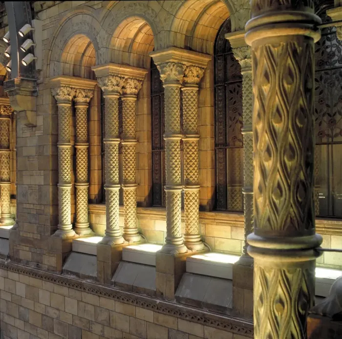 Framed Print : Detail of interior columns, the Natural History Museum, Lond Framed Print : Detail of interior columns, the Natural History Museum, Lond