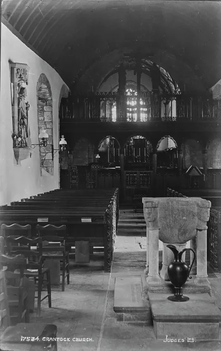 Framed Print : Interior of Crantock Church Framed Print : Interior of Crantock Church