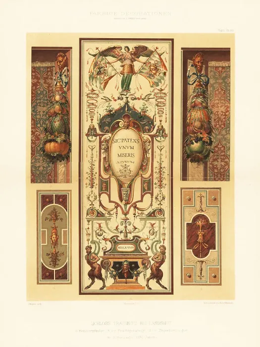 Framed Print : Interior design in Trausnitz Castle, Germany, 16th century Framed Print : Interior design in Trausnitz Castle, Germany, 16th century