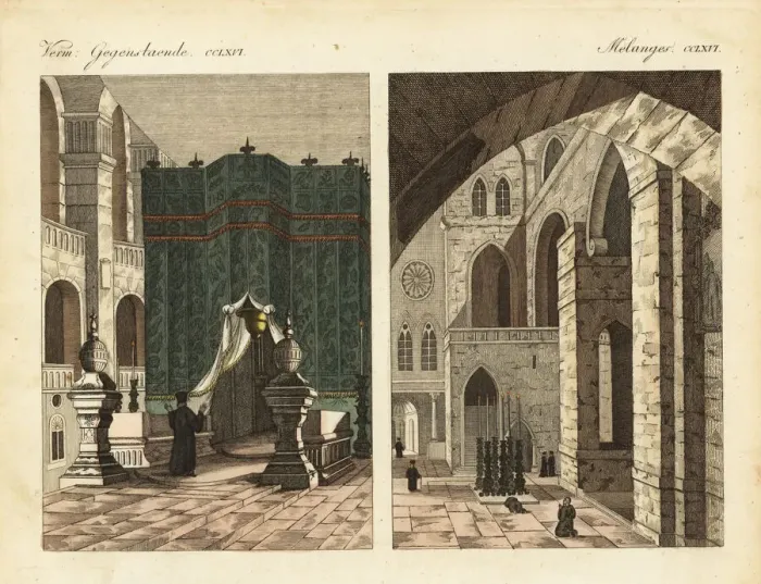 Framed Print : Interior and entrance to the Church of Framed Print : Interior and entrance to the Church of