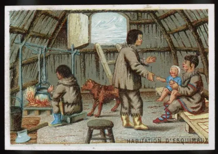 Framed Print : Interior Eskimo Hut Framed Print : Interior Eskimo Hut
