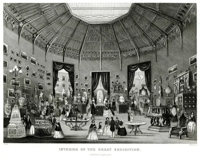 Framed Print : Interior of The Great Exhibition 1851 Framed Print : Interior of The Great Exhibition 1851