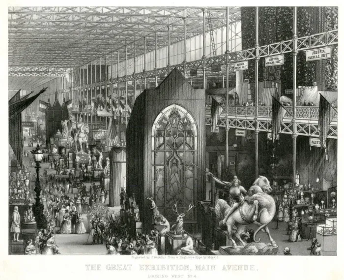 Framed Print : Interior of The Great Exhibition 1851 Framed Print : Interior of The Great Exhibition 1851