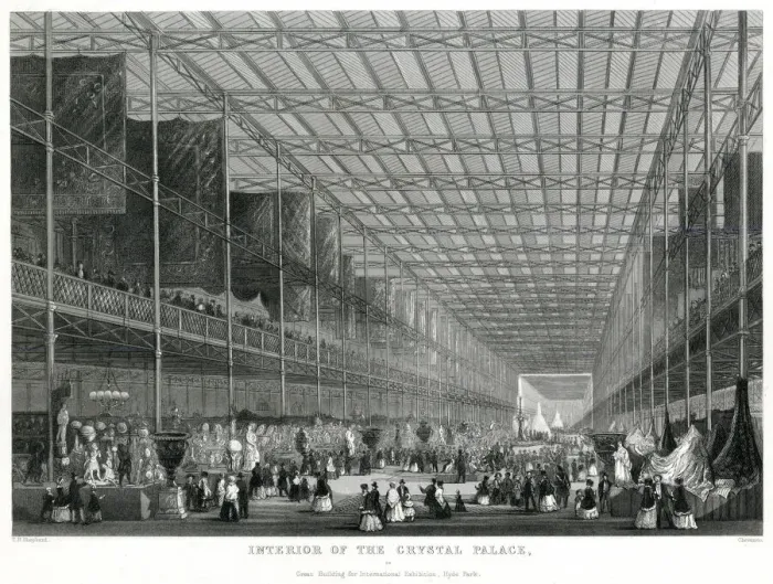 Framed Print : Interior of The Great Exhibition 1851 Framed Print : Interior of The Great Exhibition 1851