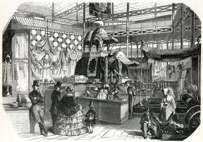 Framed Print : Interior of The Great Exhibition 1851 Framed Print : Interior of The Great Exhibition 1851
