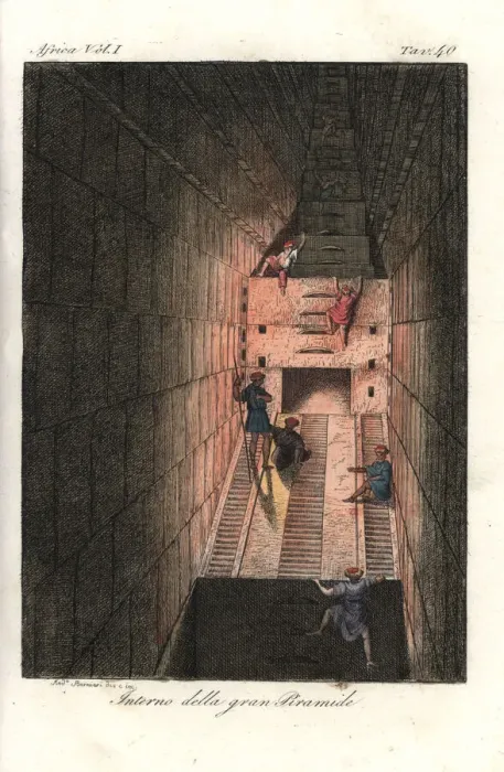 Framed Print : Interior of the Great Pyramid of Cheops, Giza, Egypt Framed Print : Interior of the Great Pyramid of Cheops, Giza, Egypt