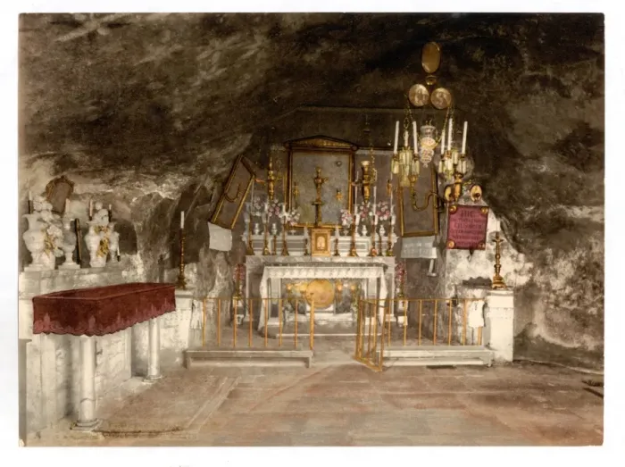 Framed Print : Interior of the Grotto of the Agony, Jerusalem, Holy Land Framed Print : Interior of the Grotto of the Agony, Jerusalem, Holy Land