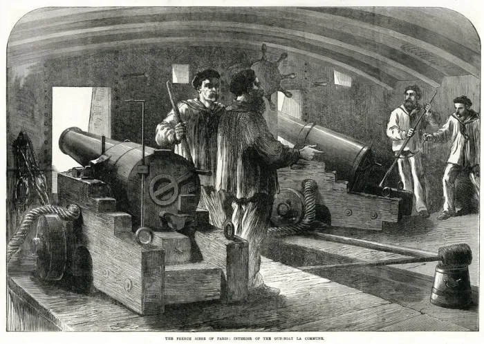 Framed Print : Interior of the Gun-Boat La Commune; Paris Commune 1871 Framed Print : Interior of the Gun-Boat La Commune; Paris Commune 1871