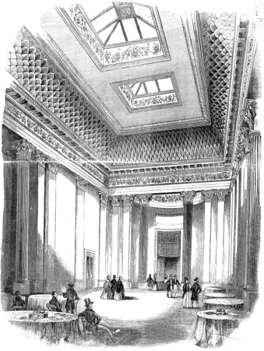 Framed Print : Interior of the Hall of Commerce, London, 1842 Framed Print : Interior of the Hall of Commerce, London, 1842