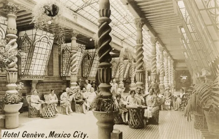 Framed Print : The interior of the Hotel Geneve, Mexico City, Mexico Framed Print : The interior of the Hotel Geneve, Mexico City, Mexico