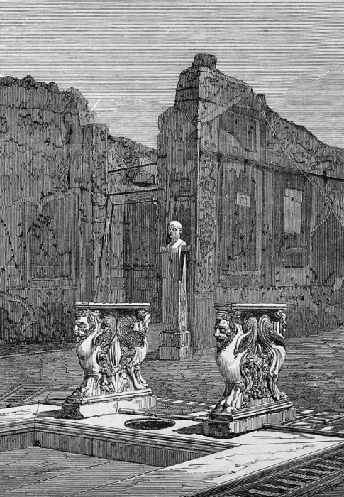 Framed Print : Interior of the house of Cornelius Rufus, Pompeii Framed Print : Interior of the house of Cornelius Rufus, Pompeii