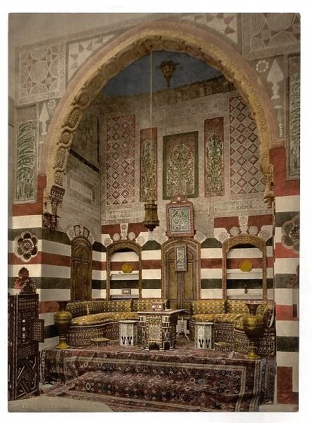 Interior of a house, Damascus, Holy Land, (i. e. Syria)