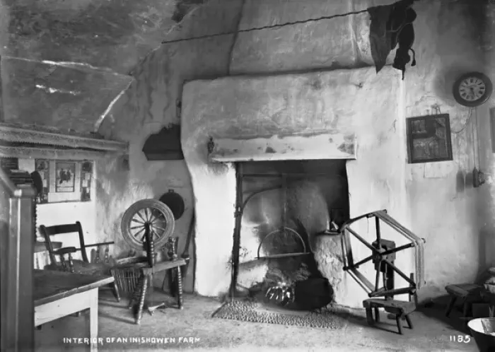 Framed Print : Interior of an Inishowen Farm Kitchen Framed Print : Interior of an Inishowen Farm Kitchen