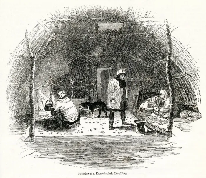 Framed Print : Interior of a Kamchatka dwelling, eastern Russia Framed Print : Interior of a Kamchatka dwelling, eastern Russia