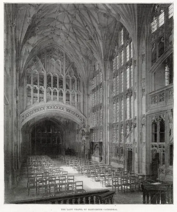 Framed Print : Interior of the Lady Chapel of Gloucester Cathedral. Date: 1897 Framed Print : Interior of the Lady Chapel of Gloucester Cathedral. Date: 1897