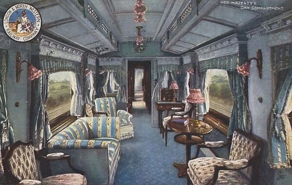 Interior of Her Majestys oppulent Day Compartment