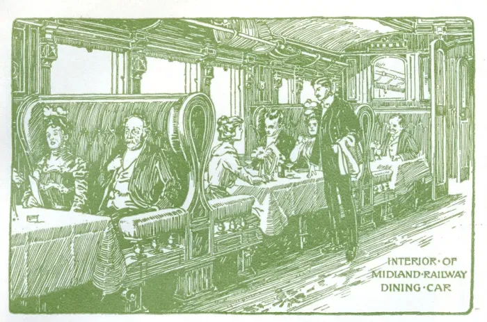 Framed Print : Interior of a Midland Railway Dining Car Framed Print : Interior of a Midland Railway Dining Car