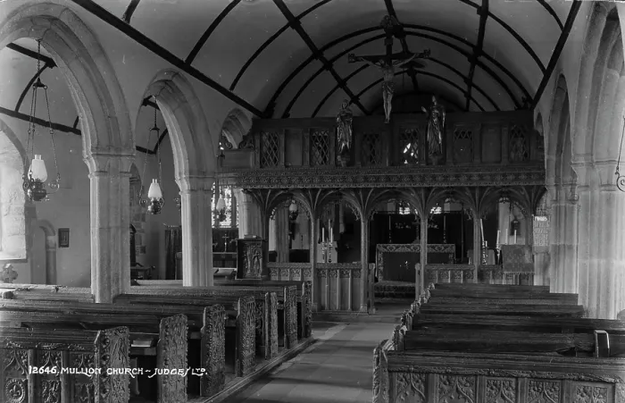 Framed Print : Interior of Mullion Church Framed Print : Interior of Mullion Church