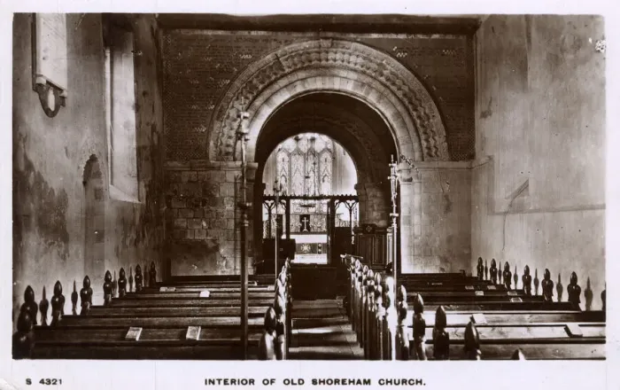 Framed Print : Interior of old church, Shoreham-by-Sea, Sussex Framed Print : Interior of old church, Shoreham-by-Sea, Sussex
