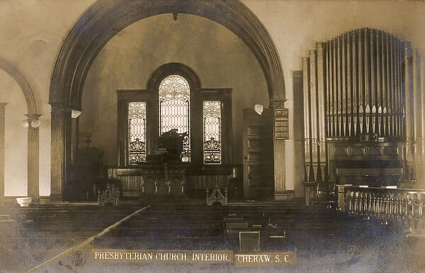Interior, Presbyterian Church, Cheraw, South Carolina, USA