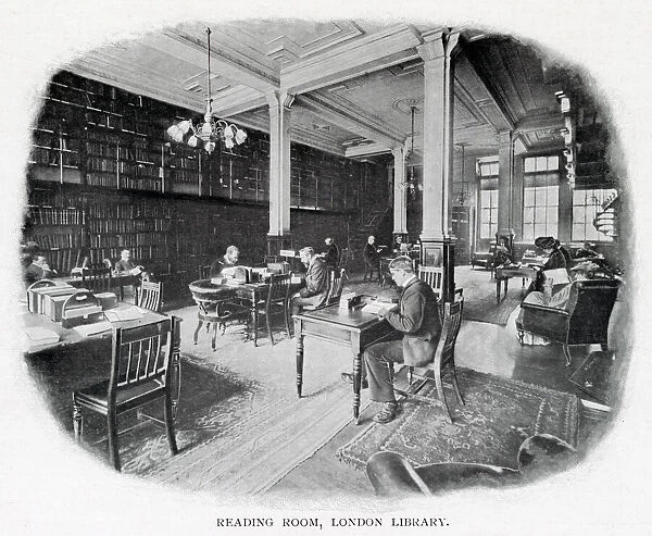 Interior of the reading room at the London Library, in St. Jamess Square