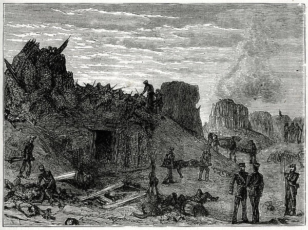 Interior of the Redan after its Capture, Siege of Sebastopol, Crimean War Date: 1855