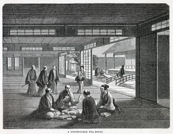 The interior of a respectable tea-house Date: 19th century