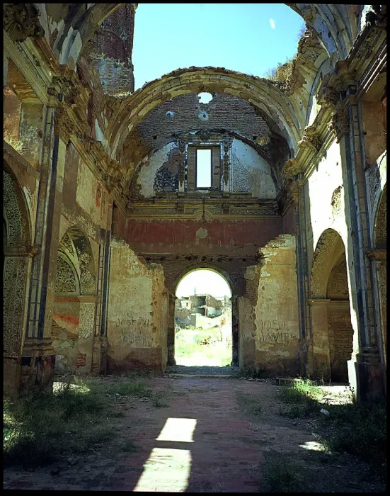 Framed Print : Interior ruined chuch, Belchite, Spain Framed Print : Interior ruined chuch, Belchite, Spain