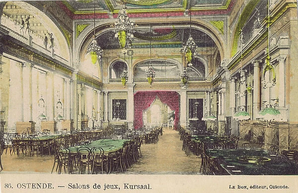 Interior of the Salon de Jeux in the Kursall Casino, Ostend