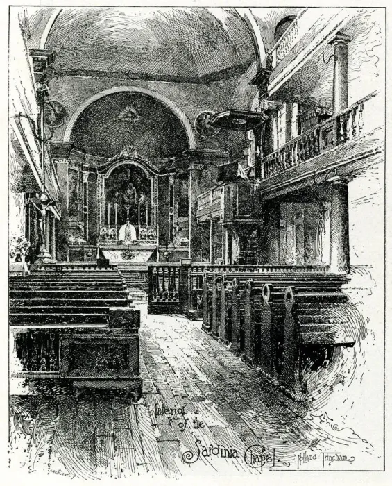 Framed Print : Interior of the Sardinian Chapel 1897 Framed Print : Interior of the Sardinian Chapel 1897