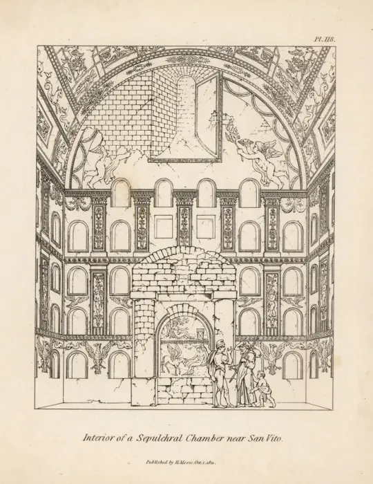 Framed Print : Interior of a sepulchral chamber near San Vito Framed Print : Interior of a sepulchral chamber near San Vito