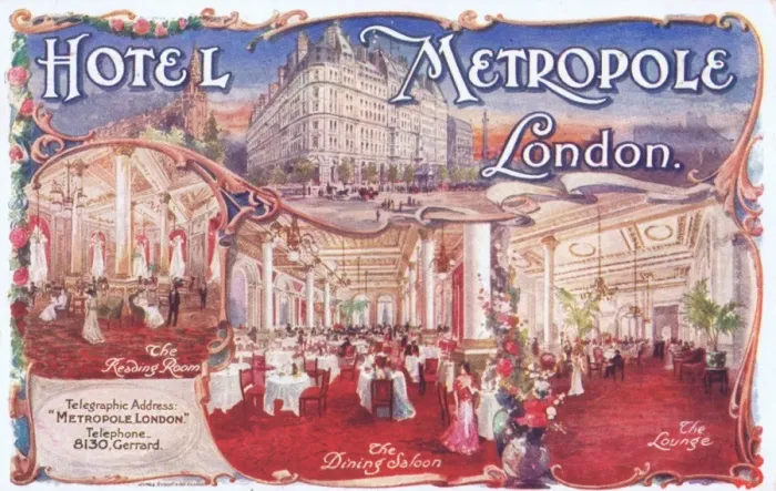 Framed Print : Interior shots of the Hotel Metropole, London Framed Print : Interior shots of the Hotel Metropole, London