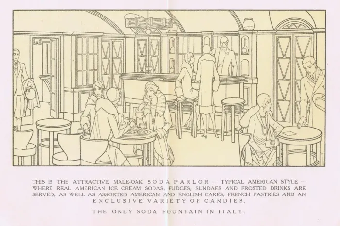 Framed Print : Interior the Soda Parlor at the Majestic Hotel, Rome, 1920s Framed Print : Interior the Soda Parlor at the Majestic Hotel, Rome, 1920s
