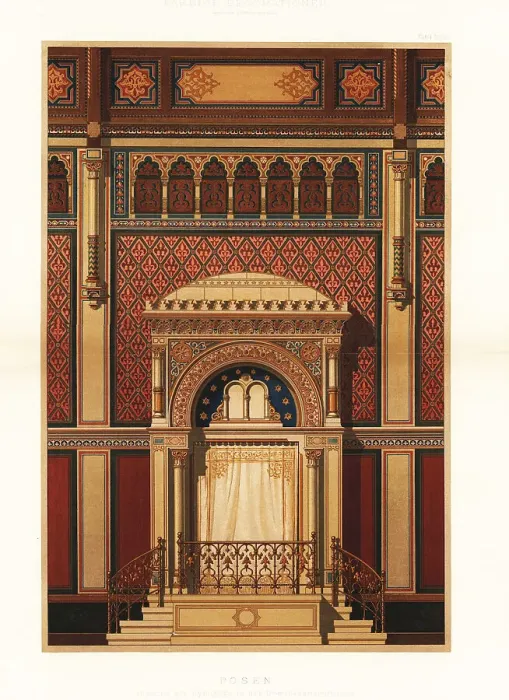 Framed Print : Interior of the synagogue in Dominicanerstrasse, Poznan, 1884 Framed Print : Interior of the synagogue in Dominicanerstrasse, Poznan, 1884