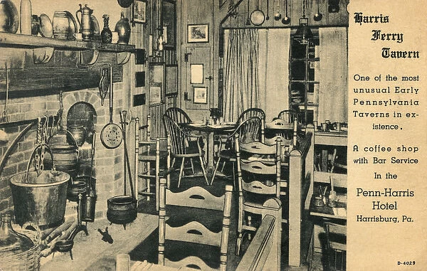 Interior of tavern, Penn-Harris Hotel, Harrisburg, USA
