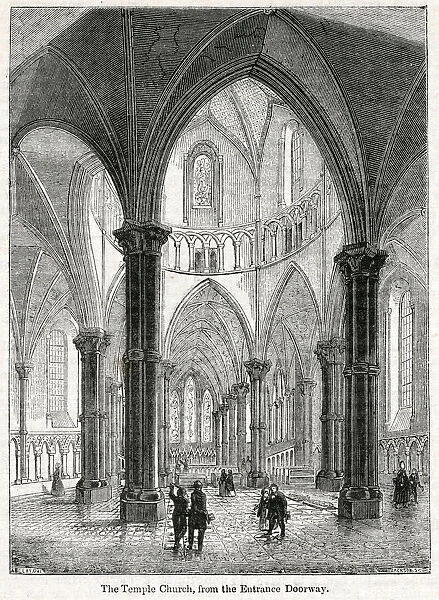 Interior of the Temple Church, London