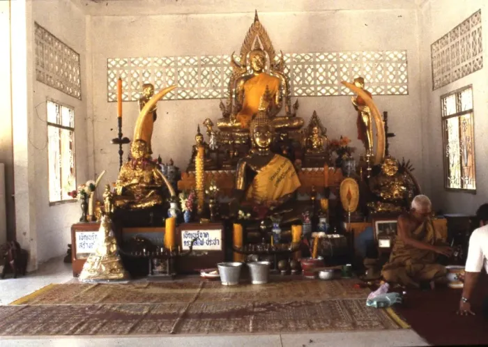 Framed Print : Interior of a temple, Thailand Framed Print : Interior of a temple, Thailand