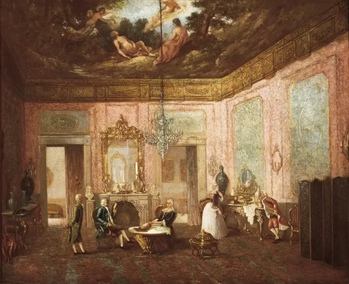 Framed Print : Interior of a Valencian Hall Framed Print : Interior of a Valencian Hall