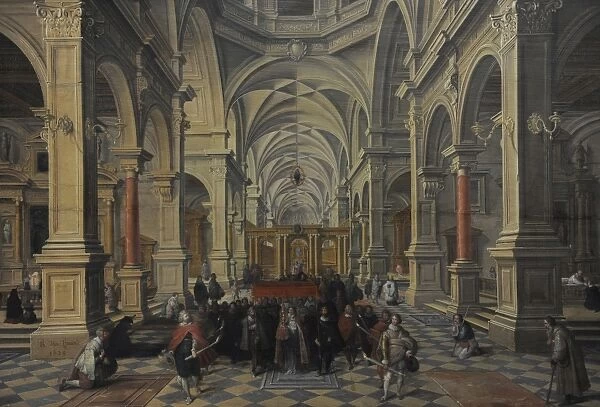 Interior view of a church, 1624, by Bartholomeus van Bassen