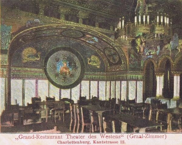 Interior view of the grand restaurant in the Theatre Des Wes