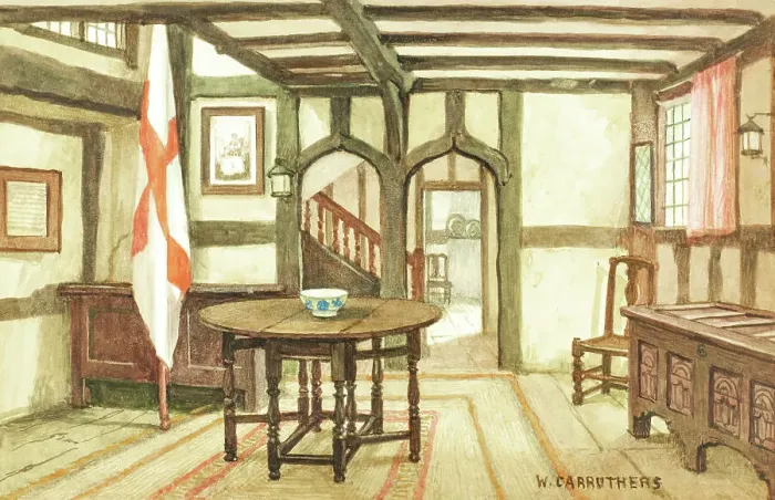 Framed Print : Interior view of Harvard House, Stratford-upon-Avon Framed Print : Interior view of Harvard House, Stratford-upon-Avon