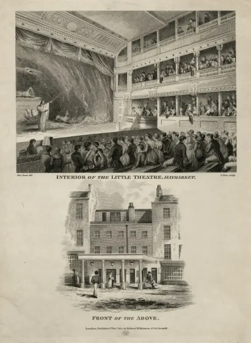 Framed Print : Interior and front view of the Little Theatre, Haymarket Framed Print : Interior and front view of the Little Theatre, Haymarket