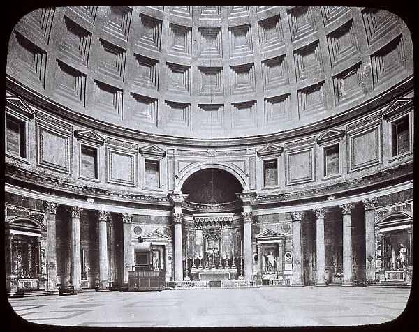 Interior view of The Pantheon, Rome, Italy