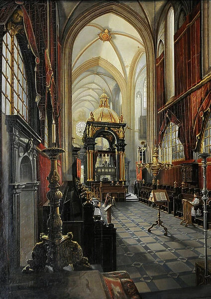 Interior of the Wawel Royal Cathedral, 1875, by Swierzynski