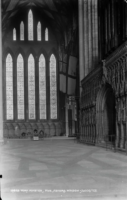 Framed Print : Interior of York Minster Featuring the Five Sisters Window